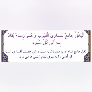 حکمت ۳۷۸ نهج‌البلاغه / ابوالمشاغل هم بخیل است!